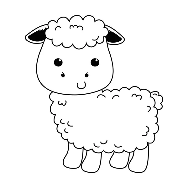 Isolated sheep cartoon vector design — Stock Vector