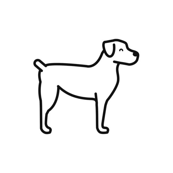 Geïsoleerde hond pictogram lijn vector ontwerp — Stockvector