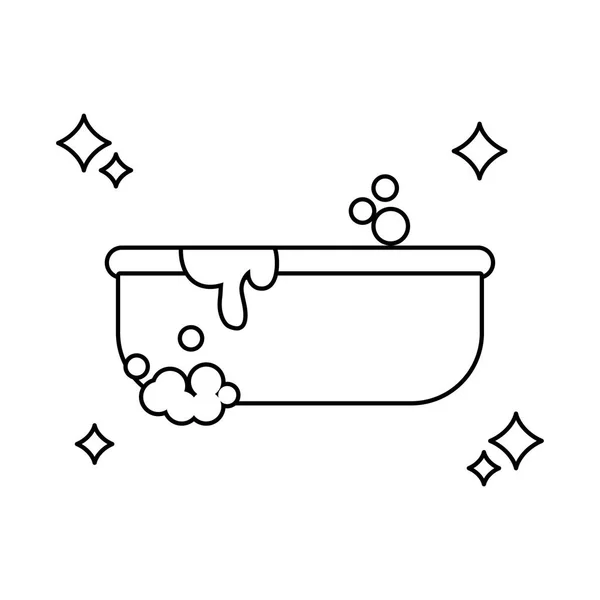 Конструкция изолированной чистой ванны — стоковый вектор