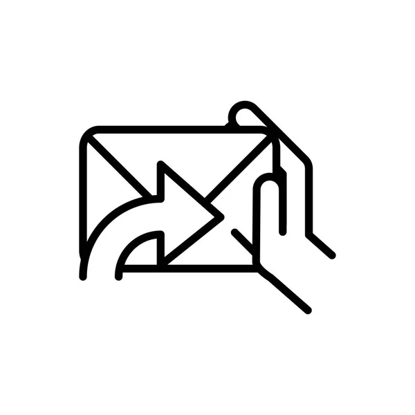 Con el icono de envío postal línea gruesa — Vector de stock