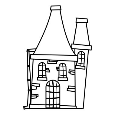 Lanetli kale şakası ya da mutlu cadılar bayramı tasarımı