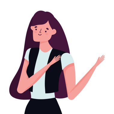 İzole edilmiş Avatar kadın vektör tasarımı