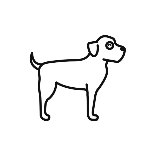 Diseño vectorial de línea de iconos aislados para perros — Vector de stock