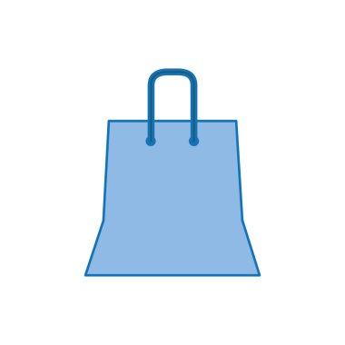 shopping bag plastic fill icon blue