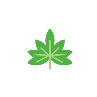 maple foliage nature leaf icon flat