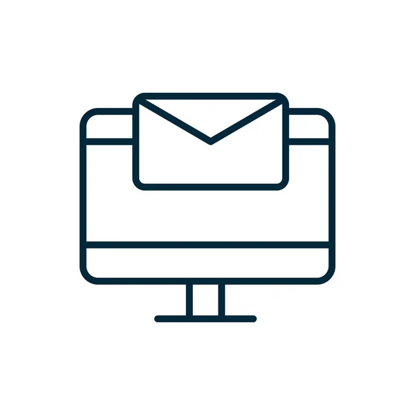 Computer email internet of things line icon — Vetor de Stock