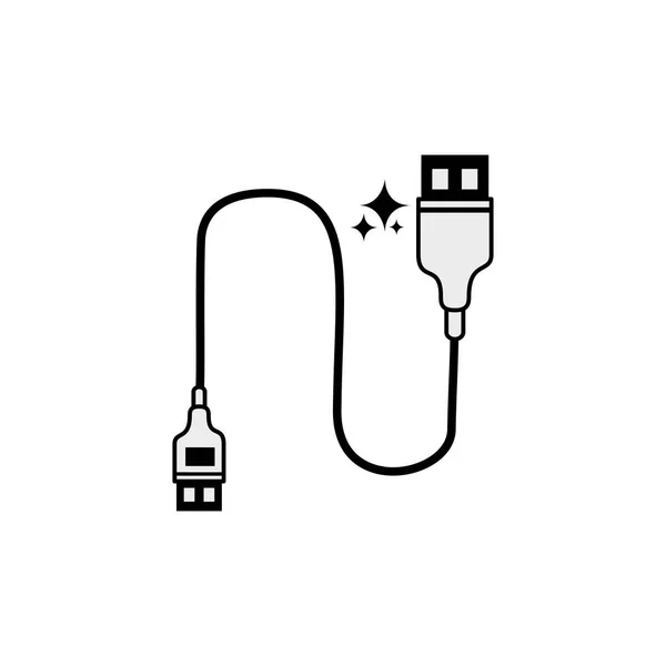 Izolovaný design čáry ikon fotoaparátu USB — Stockový vektor