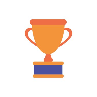 İzole yarışma kupası düz tasarımı