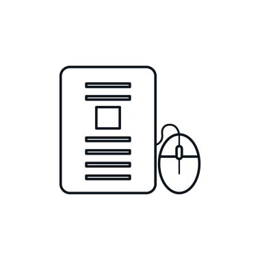 İzole edilmiş belge simgesi satır tasarımı