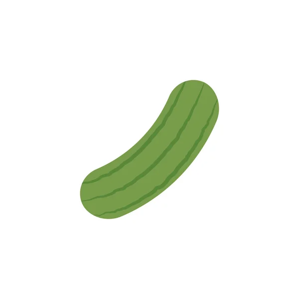 Concombre de légumes icône de style plat — Image vectorielle