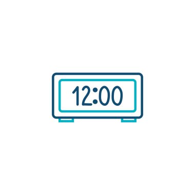 clock digital line style icon