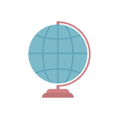 school globe flat style icon