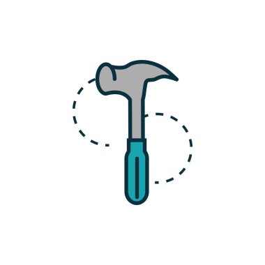 hammer work tools engineering icon