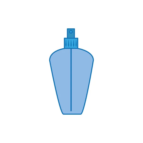 Cosmetic spray bottle plastic fill icon blue — Vector de stock