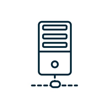 database server connection internet of things line icon