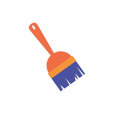 İzole boya fırçası düz tasarım