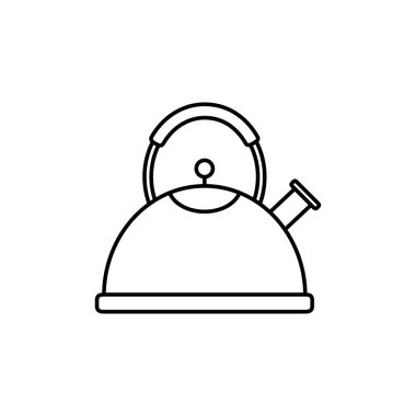 İzole kahve demliği simgesi dizaynı