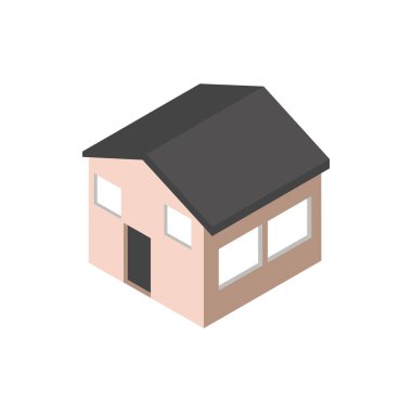 house home building isometric style