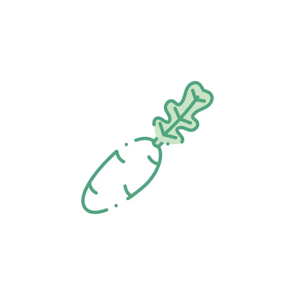 Vegetable turnip fill style icon — ストックベクタ
