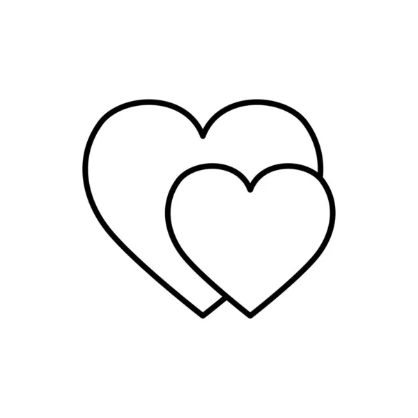 Hearts love line style icon — ストックベクタ