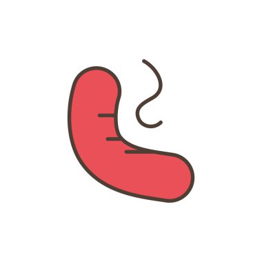 sausage oktoberfest icon line filled