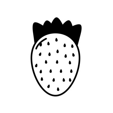 İzole edilmiş çilek çizgisi tasarımı