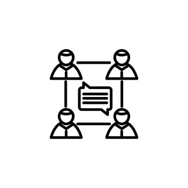 Sosyal medya avatarları simge çizgi tasarımı