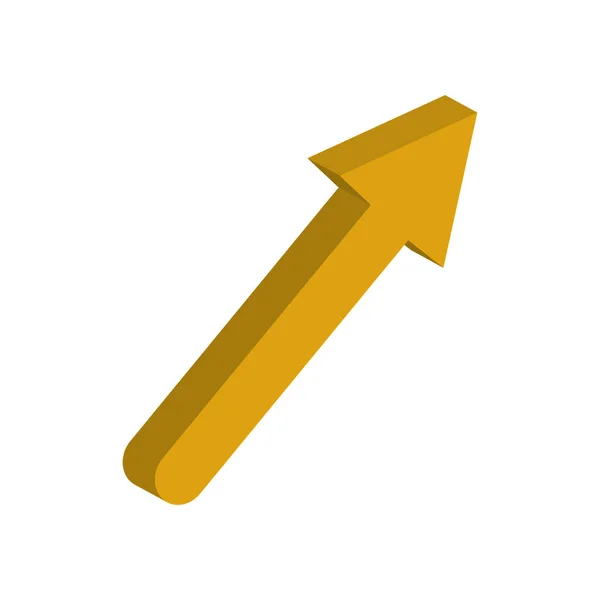 Arrow up 3d style icon — Stock Vector