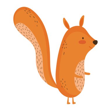 Isolated squirrel cartoon vector design