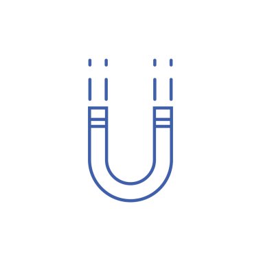 İzole mıknatıs simgesi çizgi tasarımı