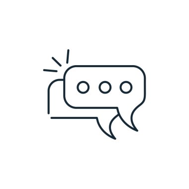 talking speech bubbles line style icon