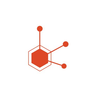 structure molecular flat style icon