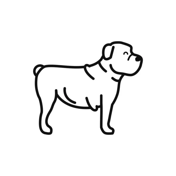 Απομονωμένο εικονίδιο γραμμής διανύσματος σκύλου — Διανυσματικό Αρχείο