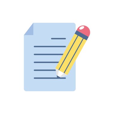 paper and pencil school education learning flat style