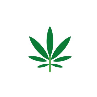 cannabis foliage nature leaf icon flat