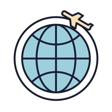 İzole edilmiş küresel küre vektör tasarımını doldur