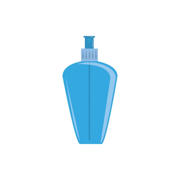 Cosmetic spray bottle plastic flat icon blue — Vector de stock