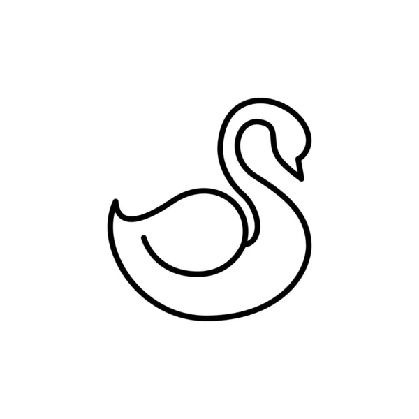 Swan animal line style icon — стоковый вектор