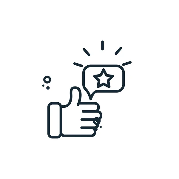 Startup hand like line style icon — 스톡 벡터