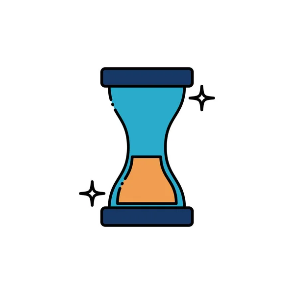 School hourglass fill style icon — Stock Vector