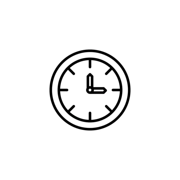 Diseño de líneas de iconos de reloj aisladas — Vector de stock