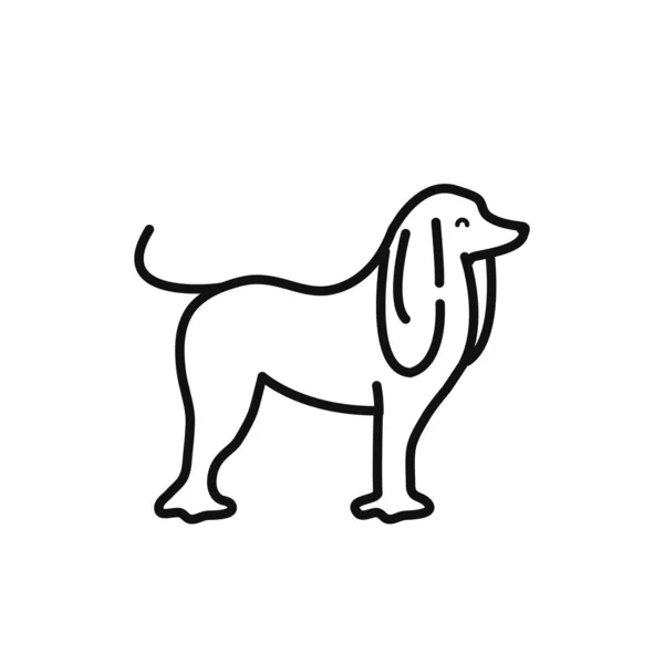 Diseño vectorial de línea de iconos aislados para perros — Archivo Imágenes Vectoriales