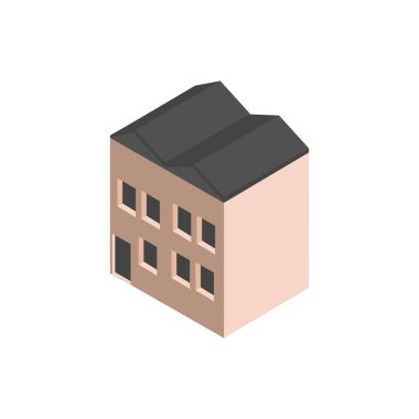 warehouse industry building isometric style