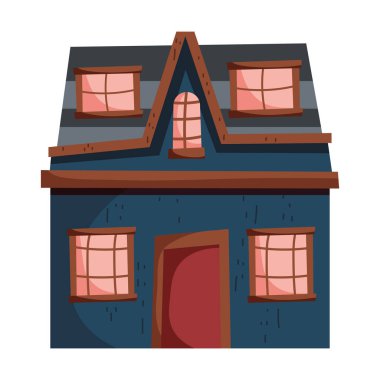 cottage home loft village architecture cartoon icon
