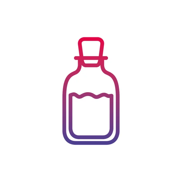 Potion bottle love fantasy line gradient icon — Stock Vector