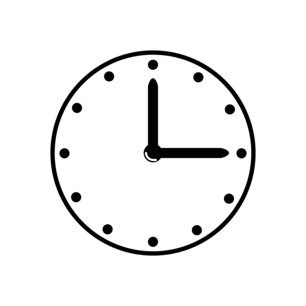 Geïsoleerde klok pictogram lijn ontwerp — Stockvector