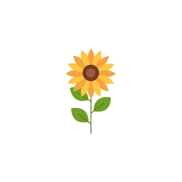 Isolated sunflower icon flat design — Vetor de Stock