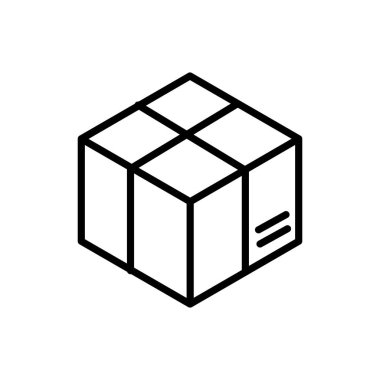 wrapped cardboard box delivery icon thick line