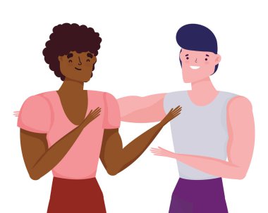 İzole avatar erkek vektör tasarımı