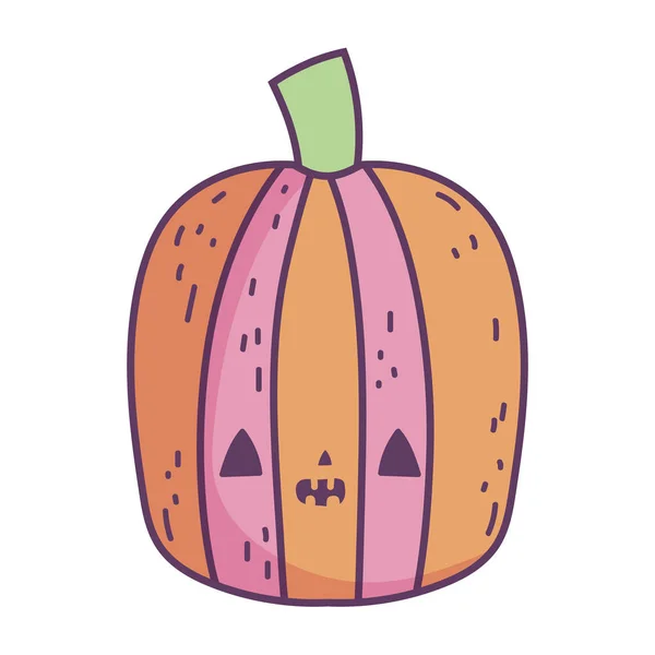 Счастливого празднования Хэллоуина жуткое украшение тыквы — стоковый вектор